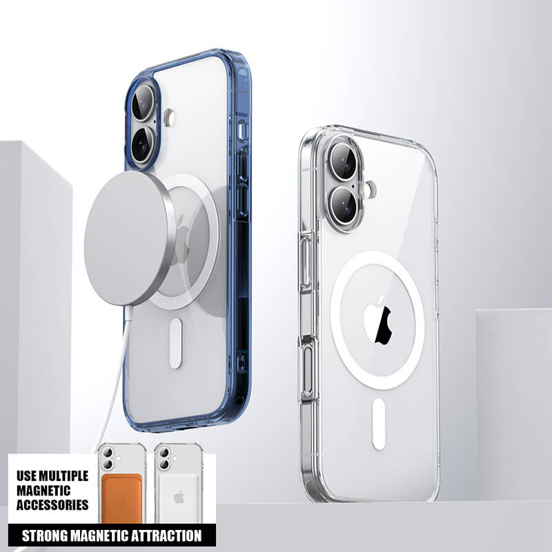 iPhone 17 Aurora Magsafe Series Crystal Transparent Phone Case