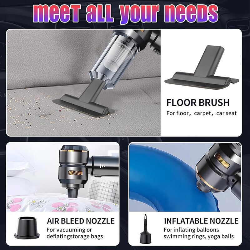 Mobie 5 in 1 16000Pa Suction Car Handheld Wireless Vacuum Cleaner ST-6693A PLUS