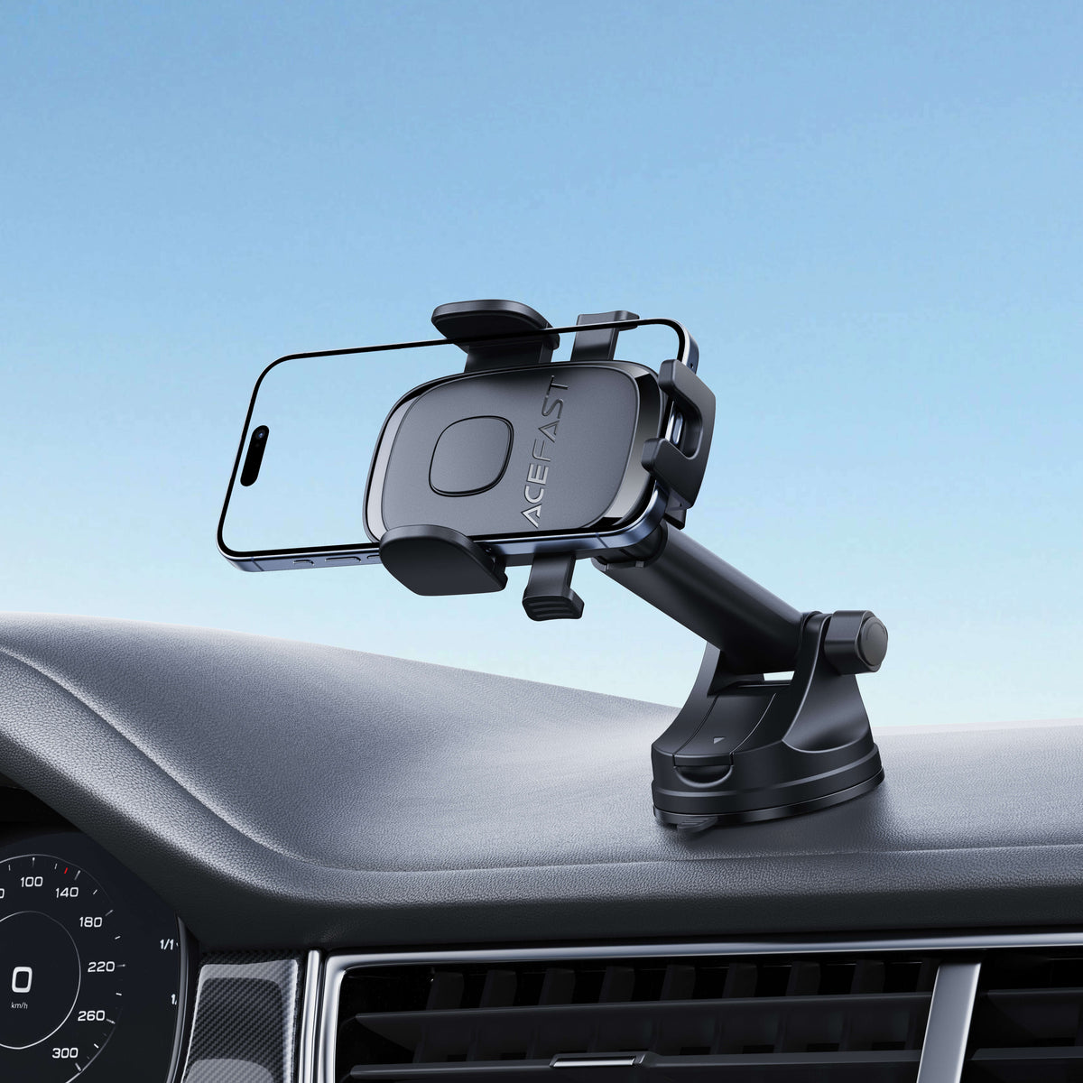 Acefast One Click Lock Anti Slip Car Phone Holder with Adjustable Arm D57