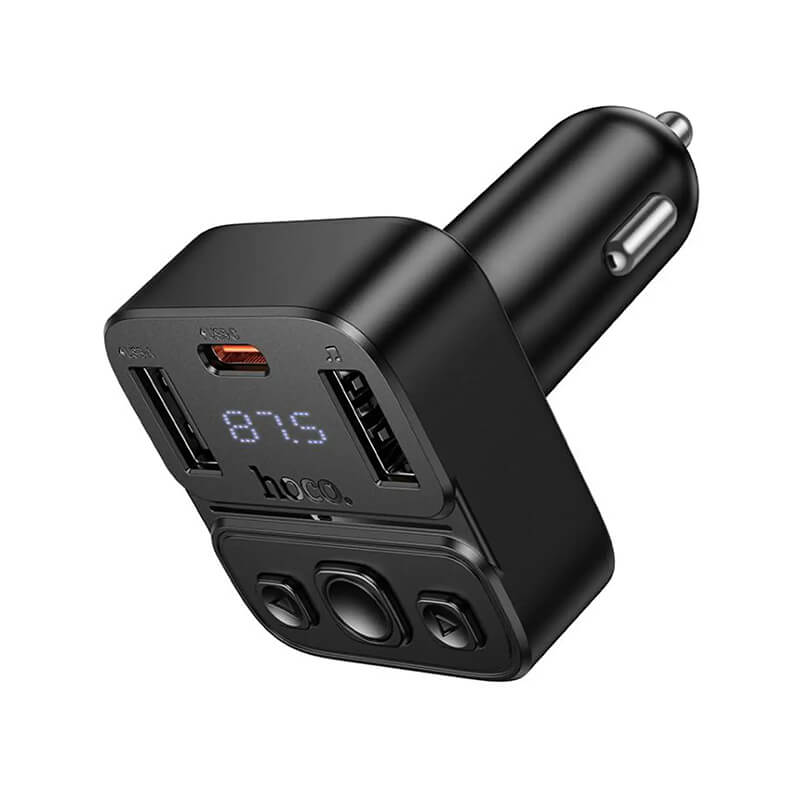 Hoco 35W Dual Port Fast Car Charger with Bluetooth FM Transmitter E87