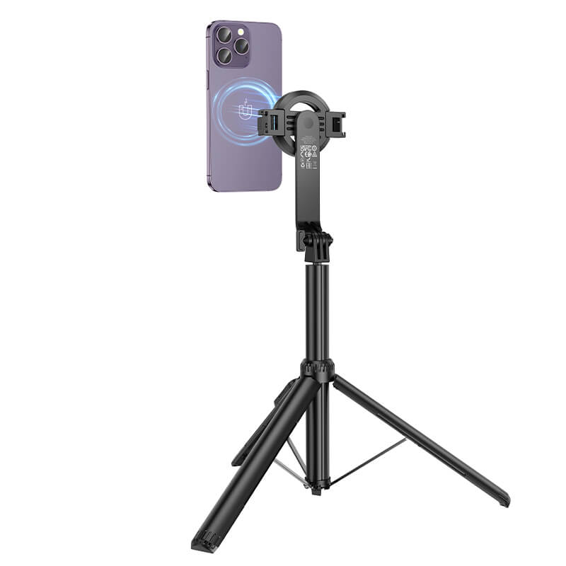 hoco Aluminum Alloy MagSafe Clamp Bluetooth Remote Tripod Selfie Stick K25