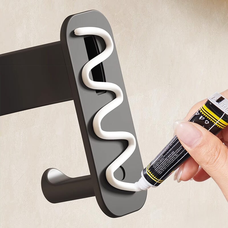 Mobie No Drill Adhesive Aluminum Double Layer Towel Bar E25054