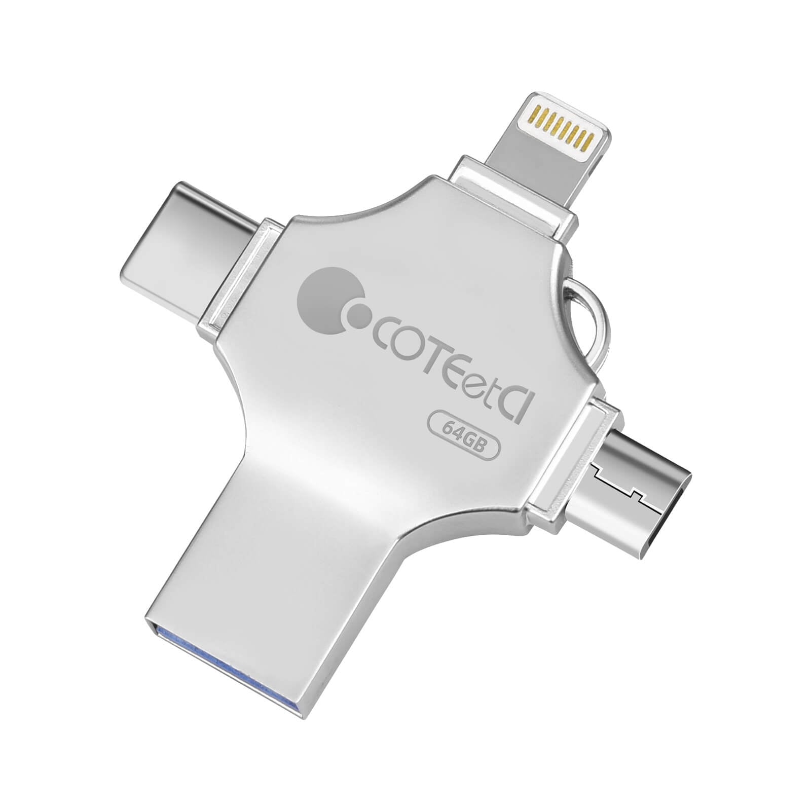 Coteci 128GB/64GB/32GB 4 Interface High Speed Flash Drive U-70