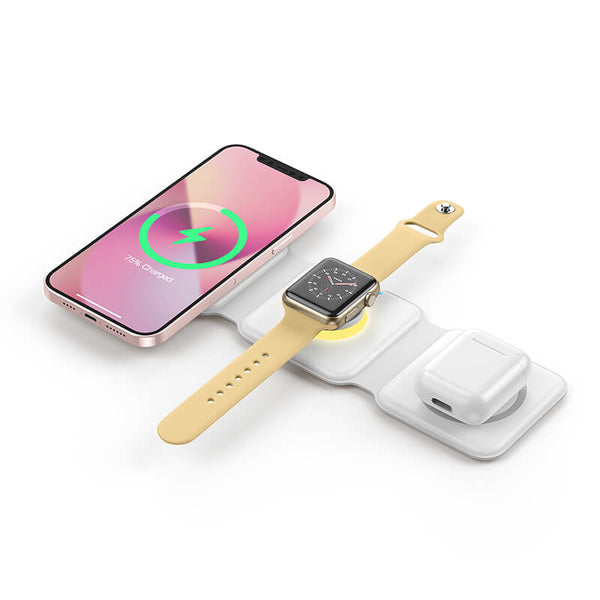 WIWU Magnetic Foldable 3 in 1 Wireless Charger M6