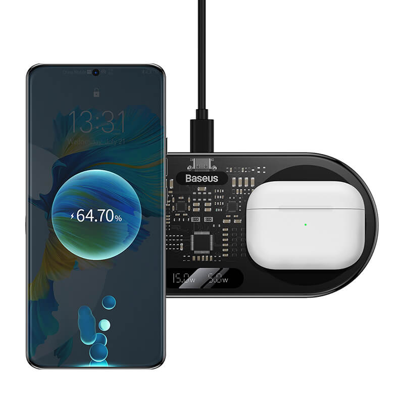 Baseus 2-in-1 Wireless Charger 20W WXSX010101