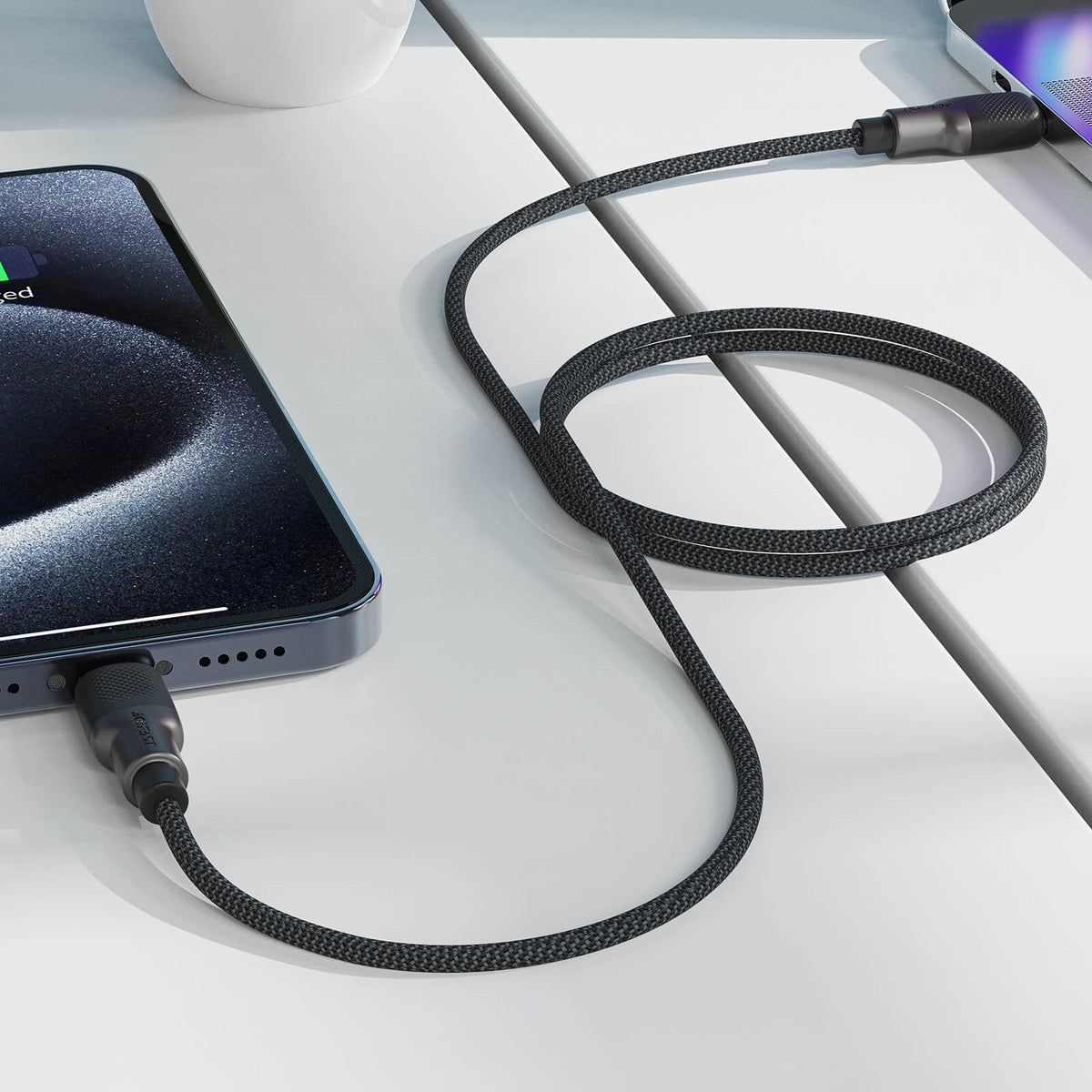 Acefast USB-C to USB-C 60W Fast Charging Silicone Zinc Alloy Data Cable 1.2m C10-03