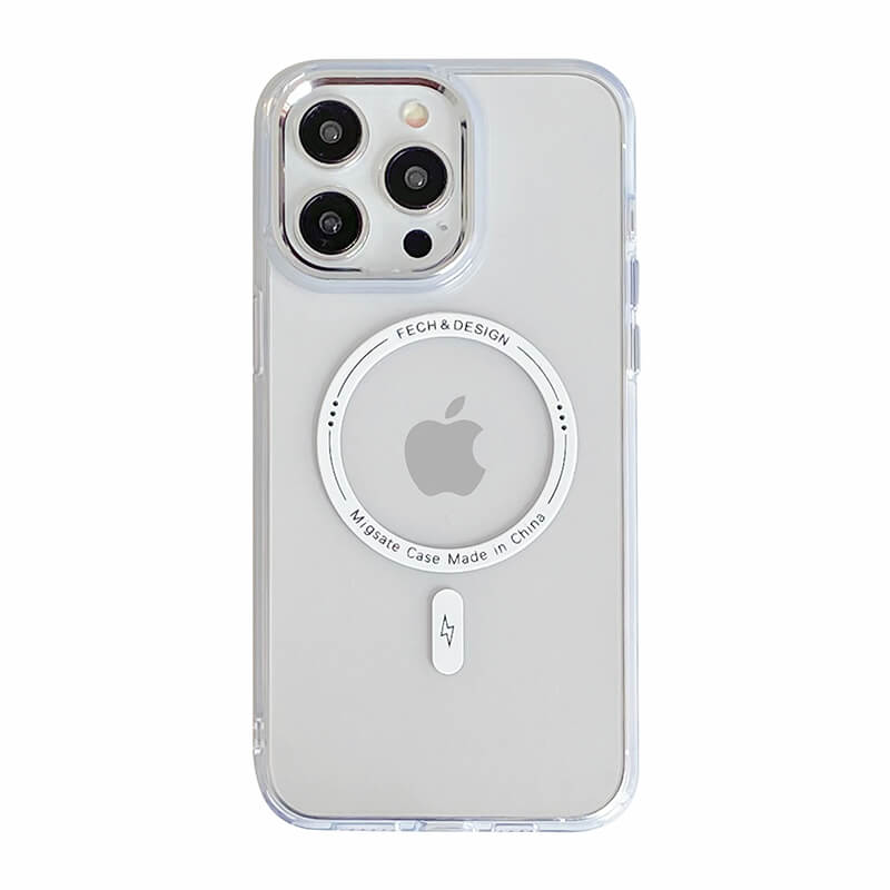 iPhone 15Pro Max AllureEyes Colorful Frame Transparent Phone Case with Magsafe