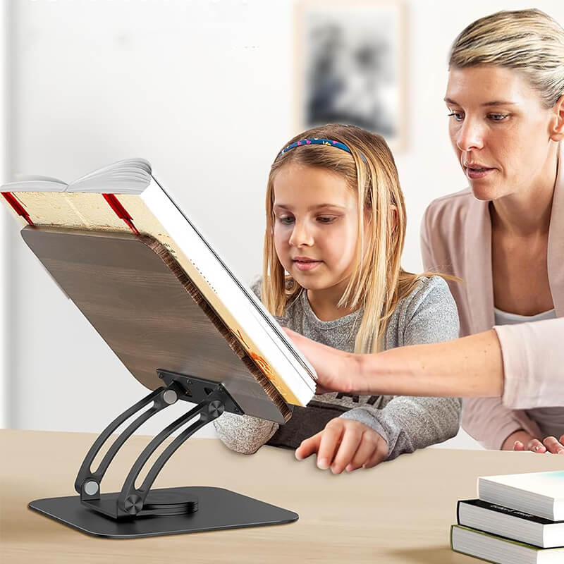 SAIJI R03 Ergonomic Wooden Reading Stand - 360° Rotatable Design