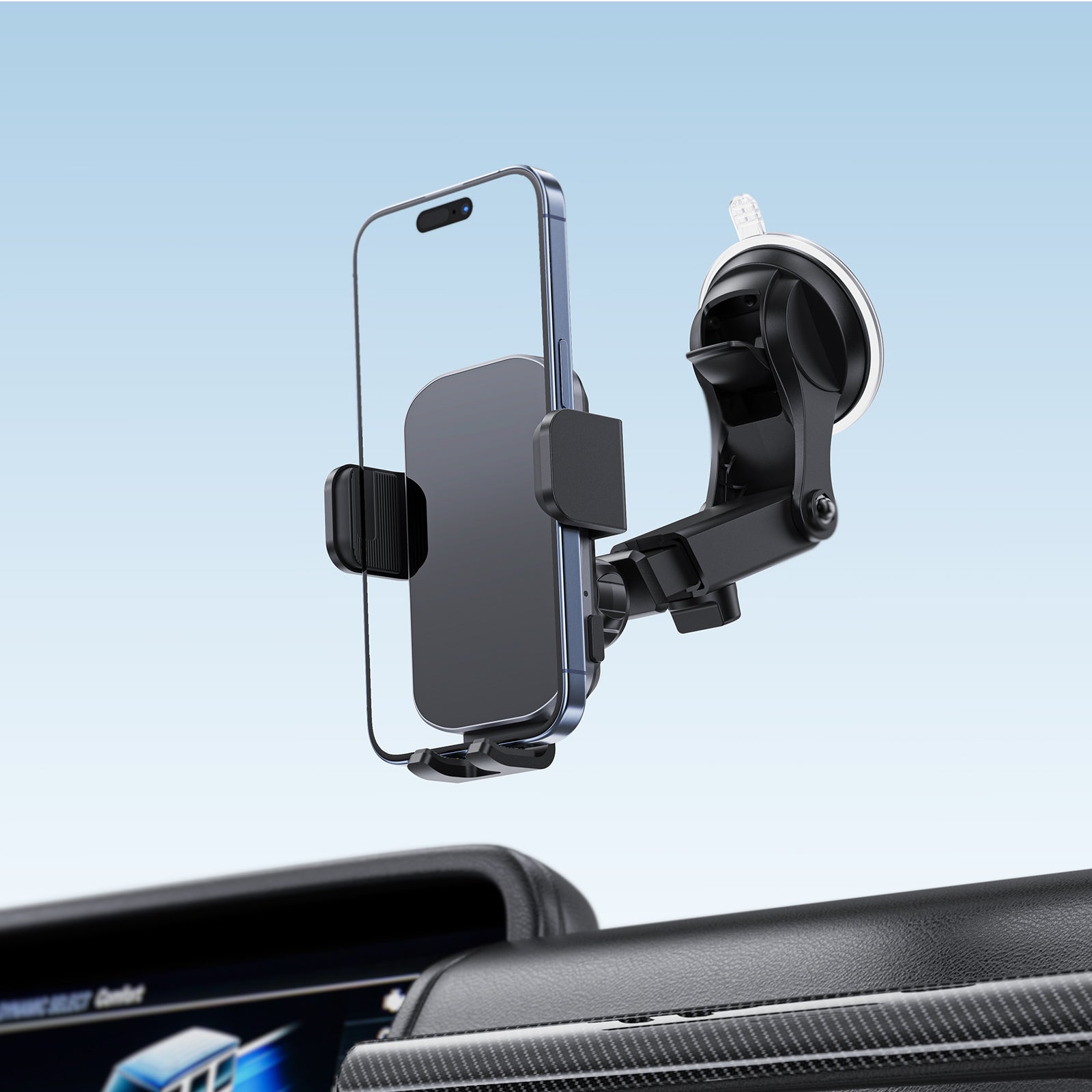 Acefast Auto-Locking Clamp 15W Wireless Charging Car Holder D53