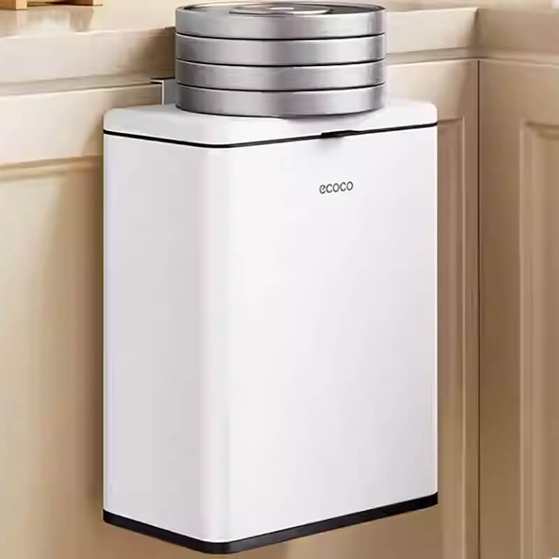 Mobie Double Sided Opening 6L Door Mounted Kitchen Trash Can E25148