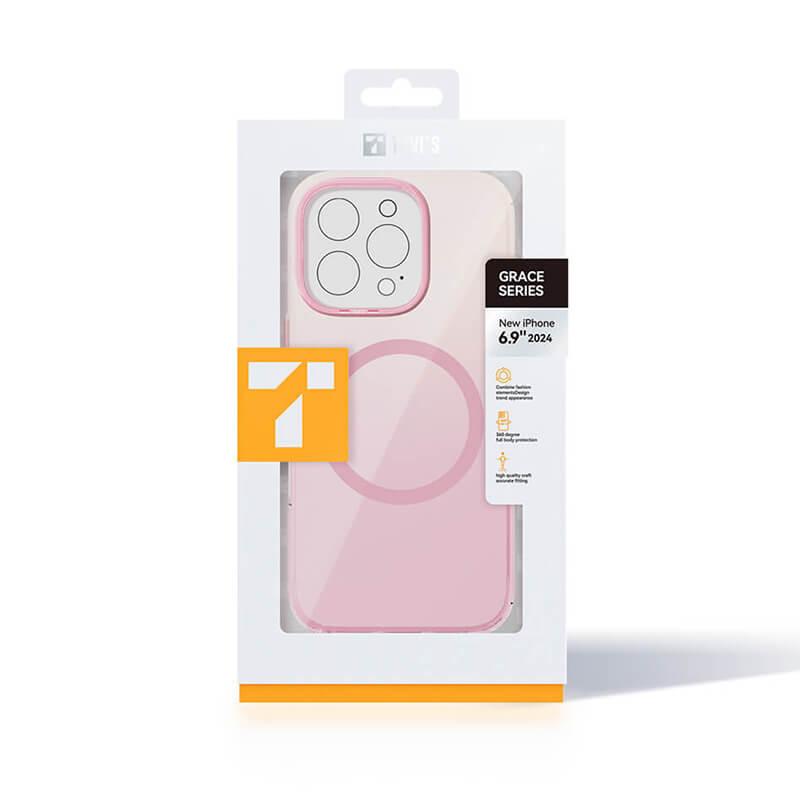 Suitable for iPhone 15 Series Grace Series Semi Transparent Airbag Magsafe Phone Case