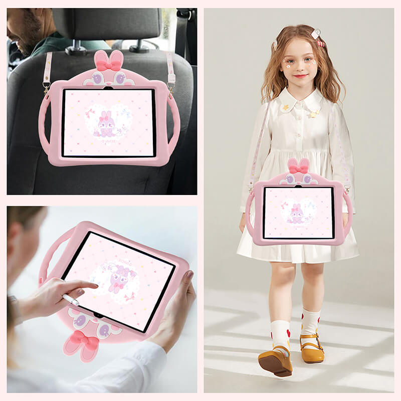 iPad Pro 11 2020 Cute Rabbit Protection Case with Foldable Kickstand