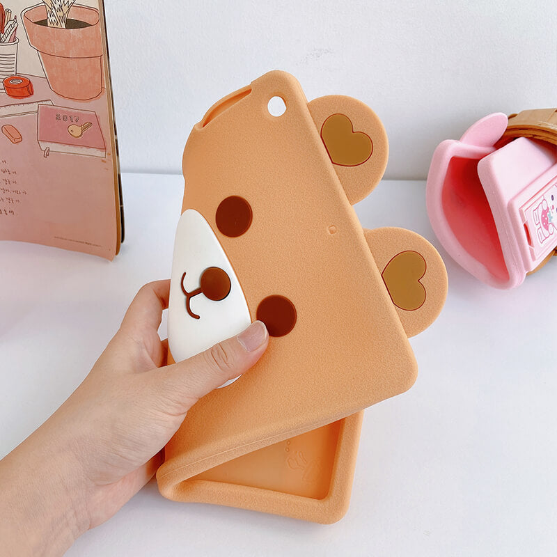 iPad Pro 11 2018 Q Uncle Brown Bear Silicone iPad Case