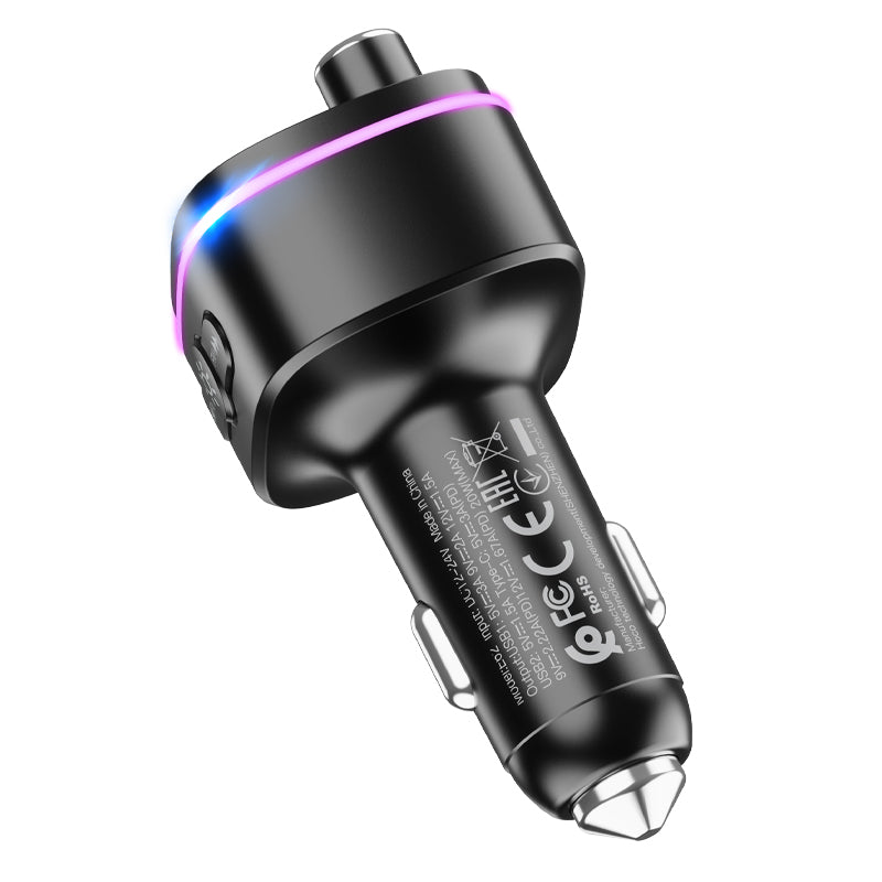 hoco. Fast PD 20W+QC 3.0 Car Bluetooth FM transmitter E62