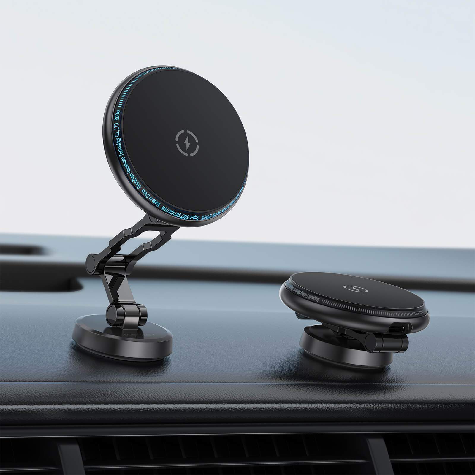 Acefast Magnetic Folding Wireless Charging Car Mount Holder 15W D30