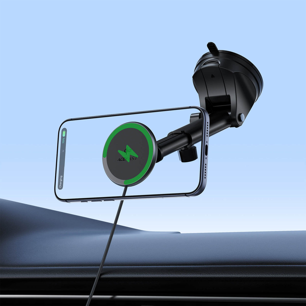 Acefast Qi2 25W Wireless Charging Magnetic Car Phone Holder E52