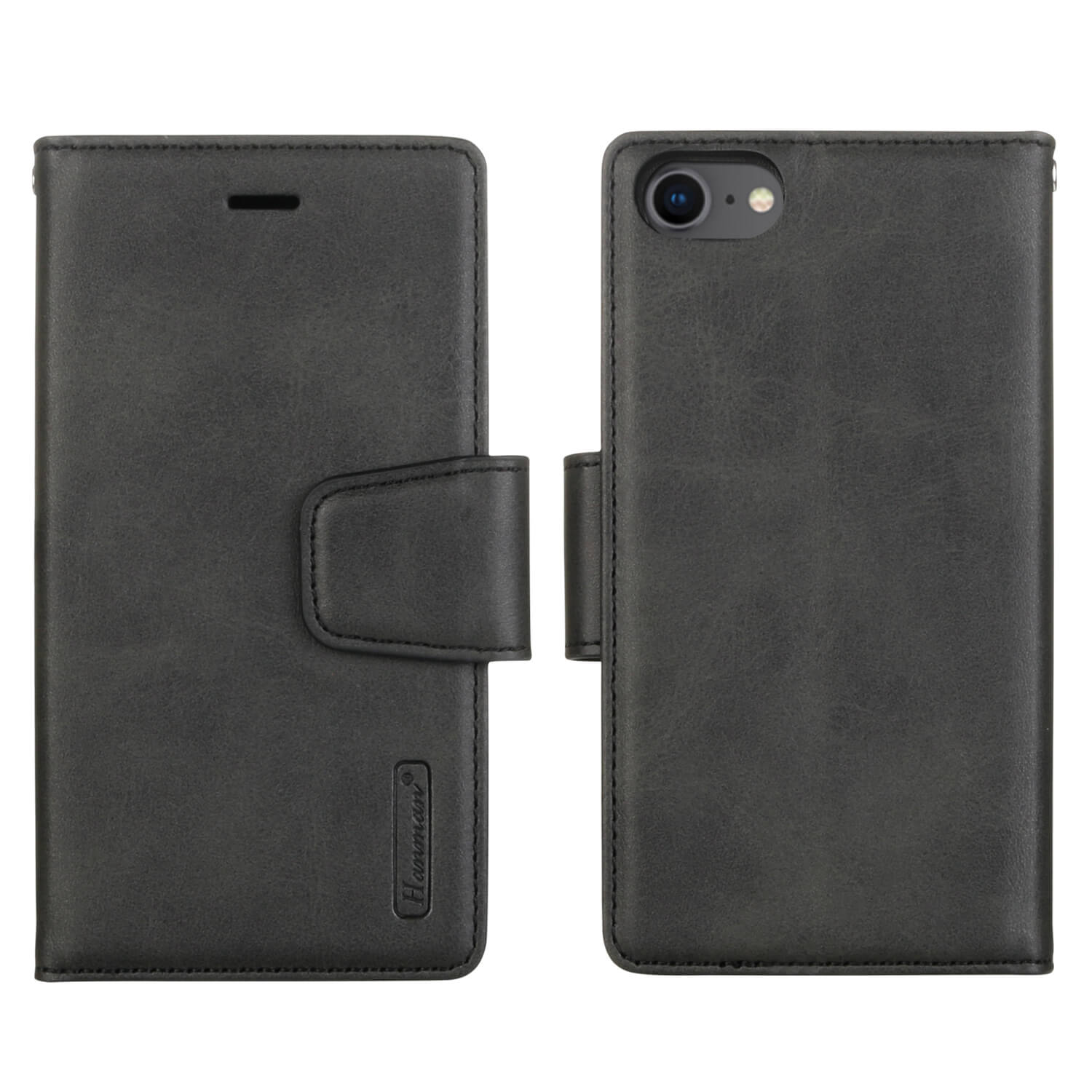 iPhone 6p/7p/8p Hanman Miro Leather 2-in-1 Wallet Case with Magnetic Back