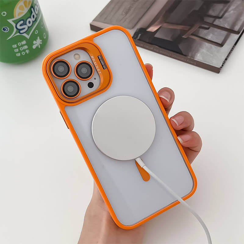 iPhone 14 Pro Camera Lens Stand Transparency MagSafe Phone Case