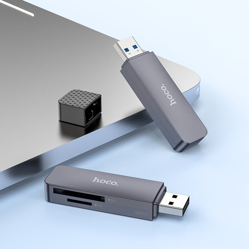 hoco. Dual-Port Memory Card Reader USB-C & USB-A for SD/TF Cards HB45
