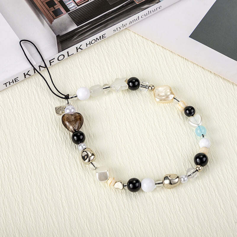 Mobie Pearl Bead Phone Chain Anti-Drop Wrist Lanyard Phone Accessory 19.5cm
