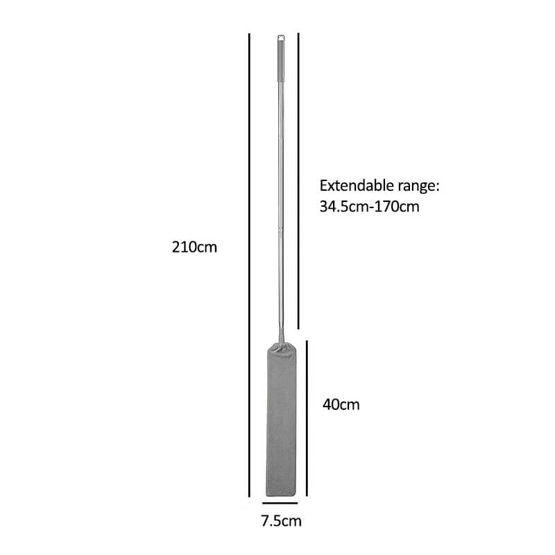 Mobie Extendable Flexible Duster with Washable Microfiber Head for Crevice Cleaning E23131