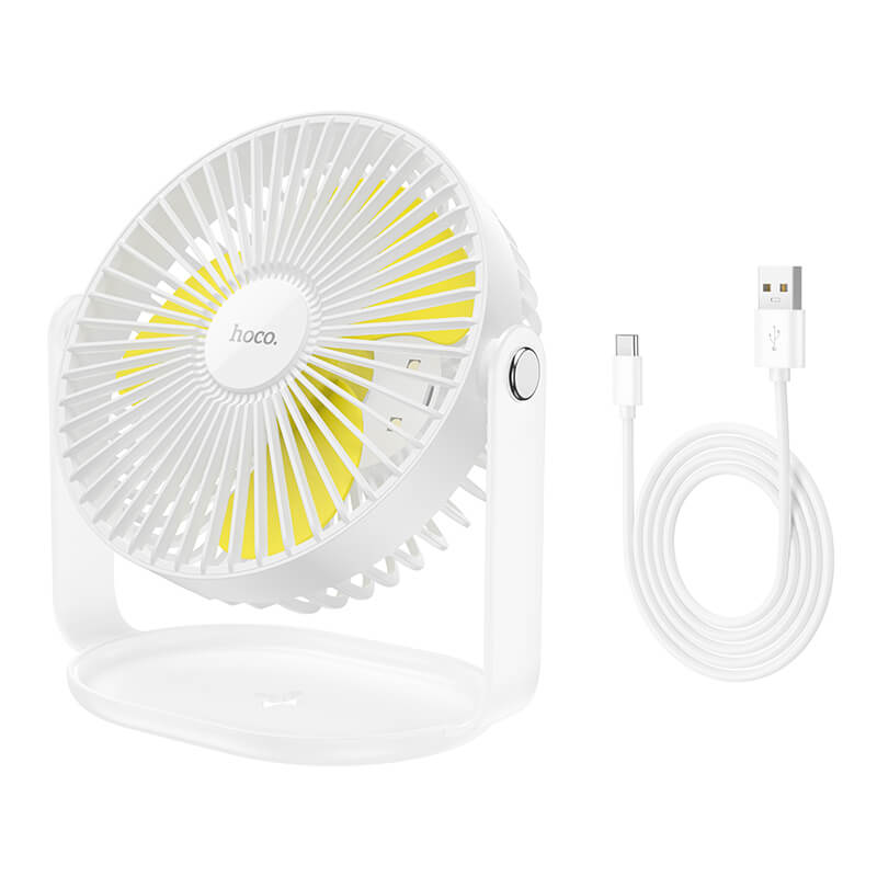 hoco. Multifunctional Powerful 360°  Rotation Desktop Fan with Light F14