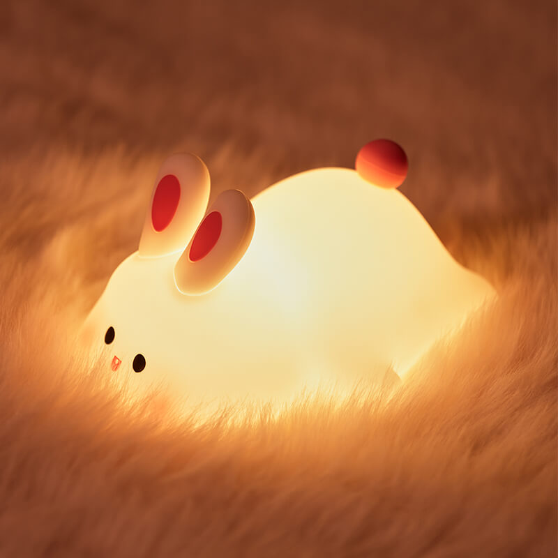 Mobie Big Face Rabbit Silicone Touch Night Light