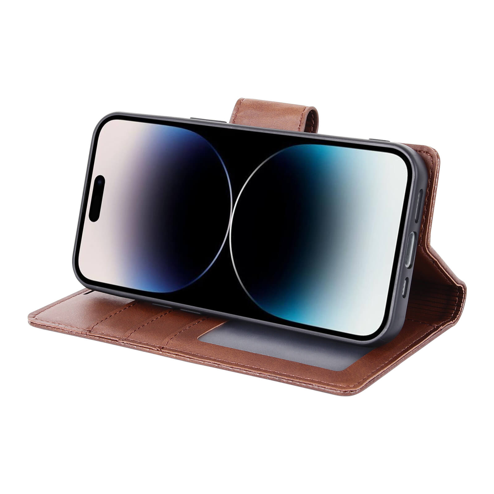 Hanman Miro Leather 2-in-1 Wallet Case with Magnetic Back Compatible with iPhone 13 Pro Max