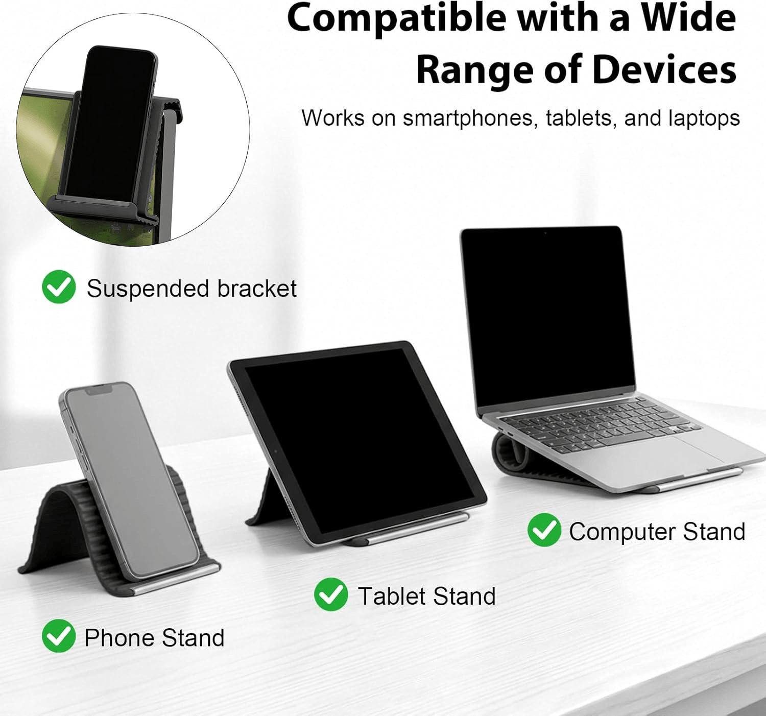 Mobie Portable Bendable Silicone Aluminum Phone Tablet Laptop Holder