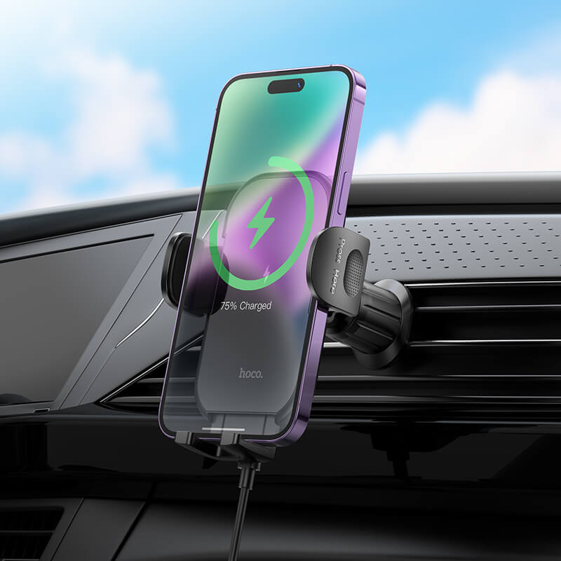 hoco. Wireless Car 15W Fast Charging Car Mount Holder HW4