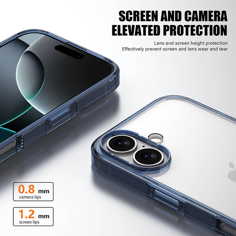 iPhone 17 Aurora Series Crystal Transparent Phone Case