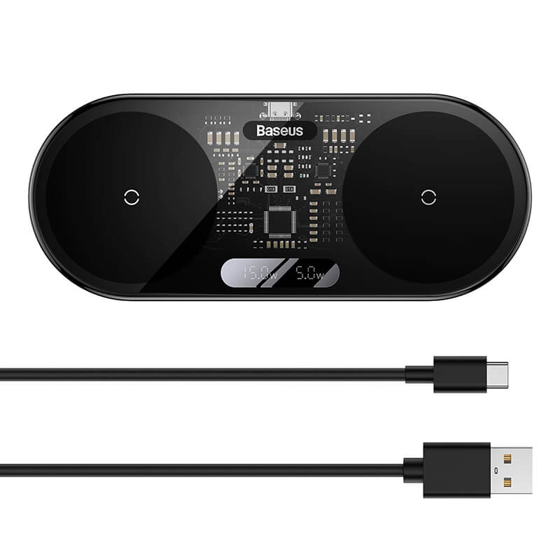 Baseus 2-in-1 Qi 20W Wireless Charger for Smartphone iWatch