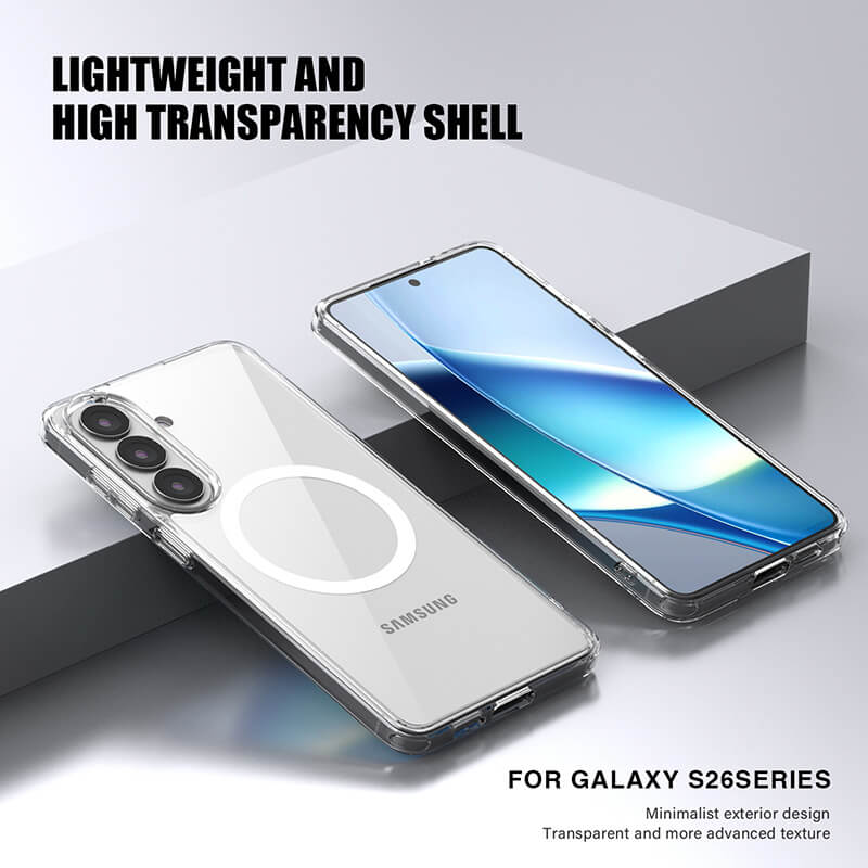 Samsung Galaxy S26 2026 Aurora Series Crystal Magsafe Phone Case Clear
