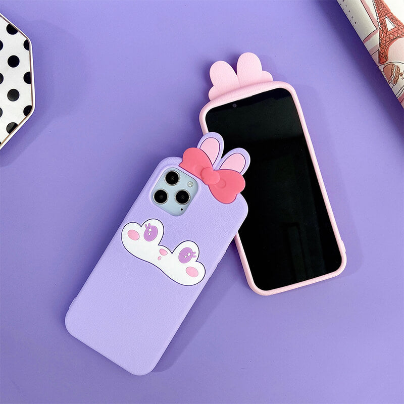 iPhone 13Pro Q Uncle Cute Bunny Silicone Phone Case