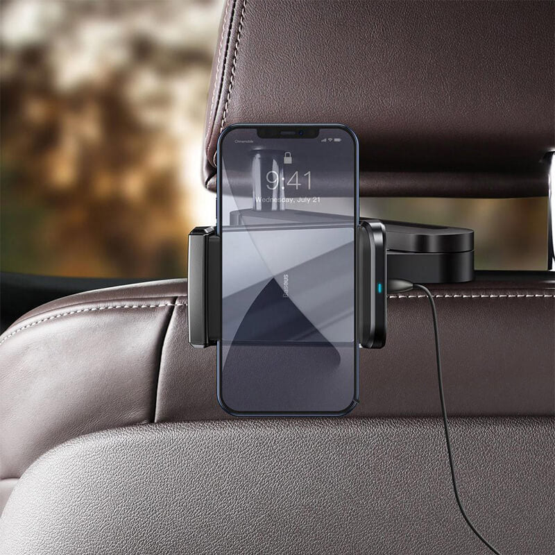 Baseus Backseat Holder Wireless Charger with Type-C Cable 15W WXHZ-01