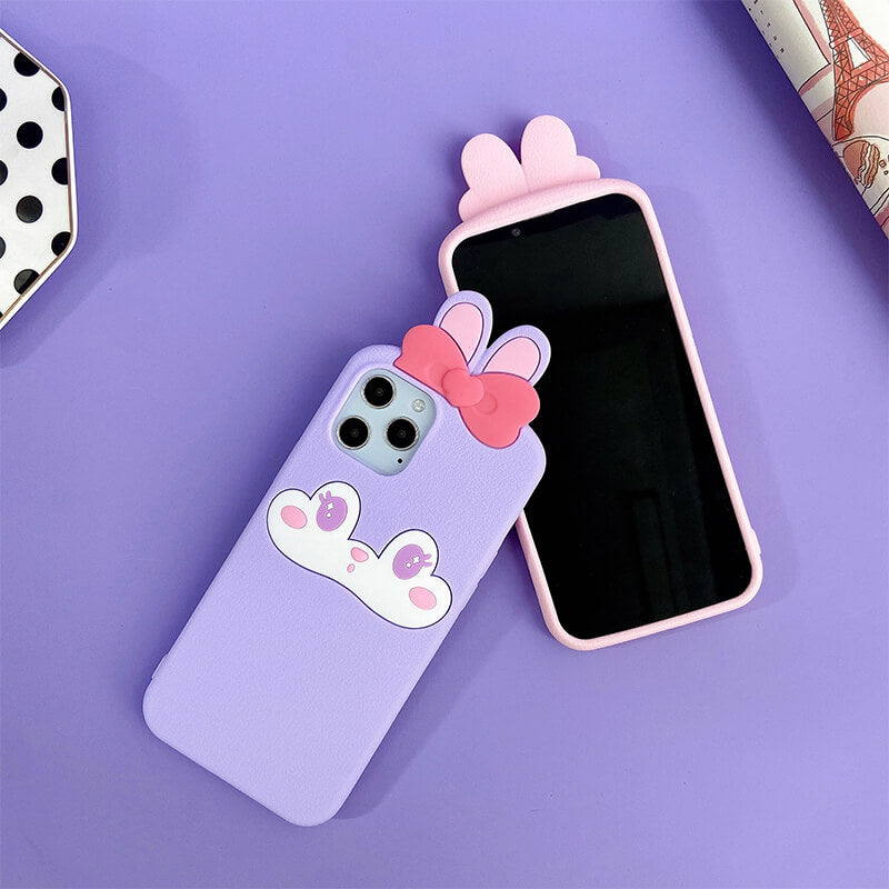 iPhone 12/12Pro Q Uncle Cute Bunny Silicone Phone Case