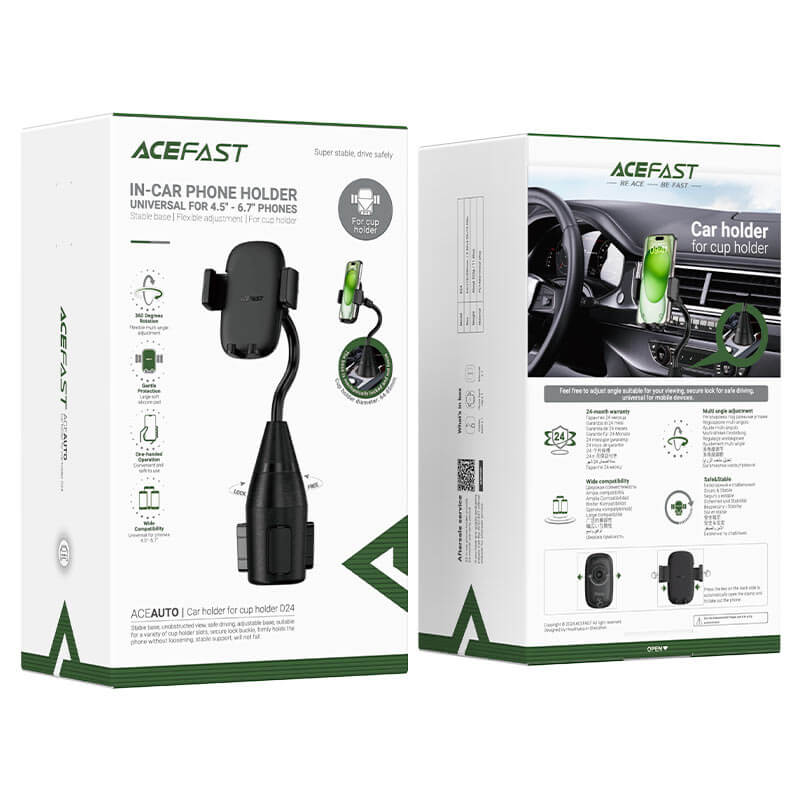 Acefast Steady Car Cup Holder Car Phone Mount Holder D24