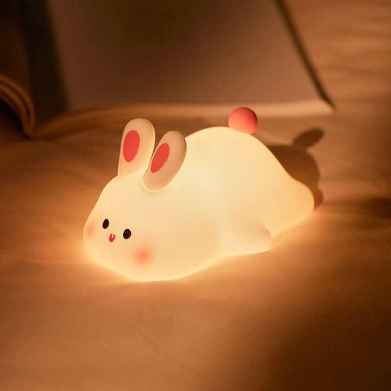 Mobie Big Face Rabbit Silicone Touch Night Light