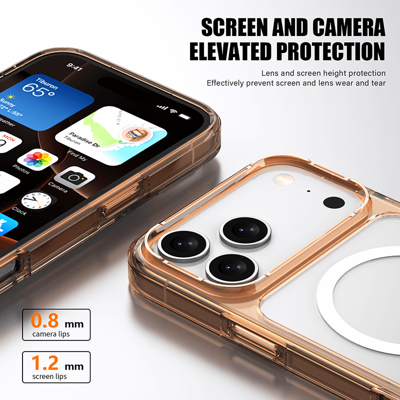 iPhone 17 Pro Max Aurora Magsafe Series Crystal Transparent Phone Case