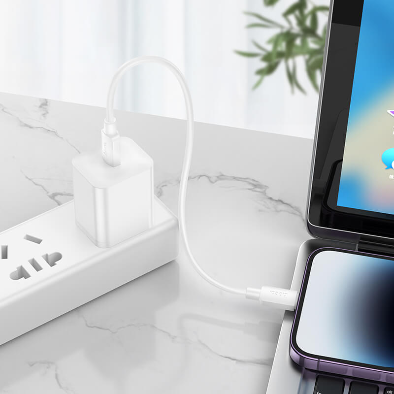 hoco PVC PD 20W Type-C to Lighting 2.4A Fast Charging Data Cable 25cm X96