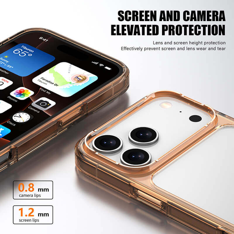 iPhone 17 Pro Max Aurora Series Crystal Transparent Phone Case