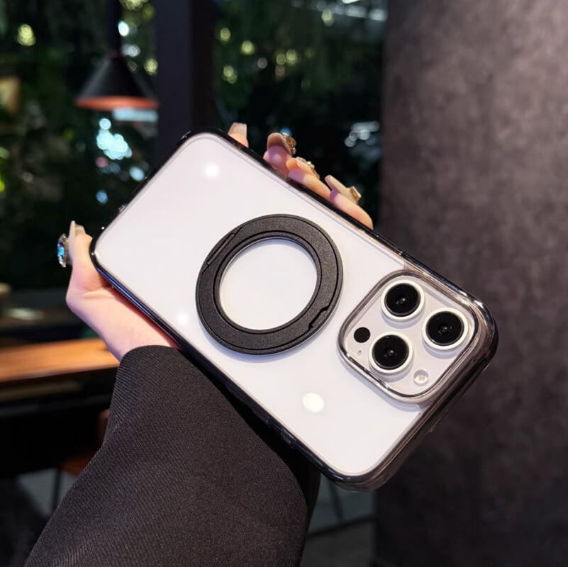 iPhone 16 Pro 360° Rotating Magnetic Ring Stand Case