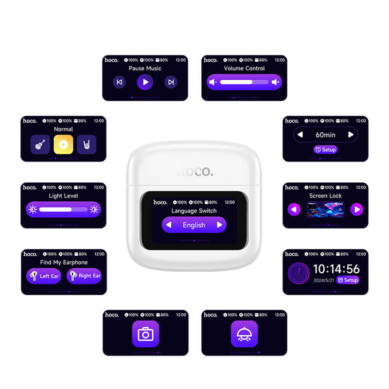 Hoco Smart Touch Screen TWS Earbuds with 7 Hour Playback EQ14