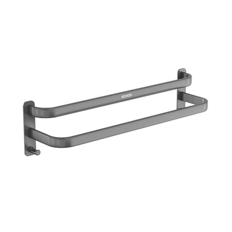 Mobie No Drill Adhesive Aluminum Double Layer Towel Bar E25054