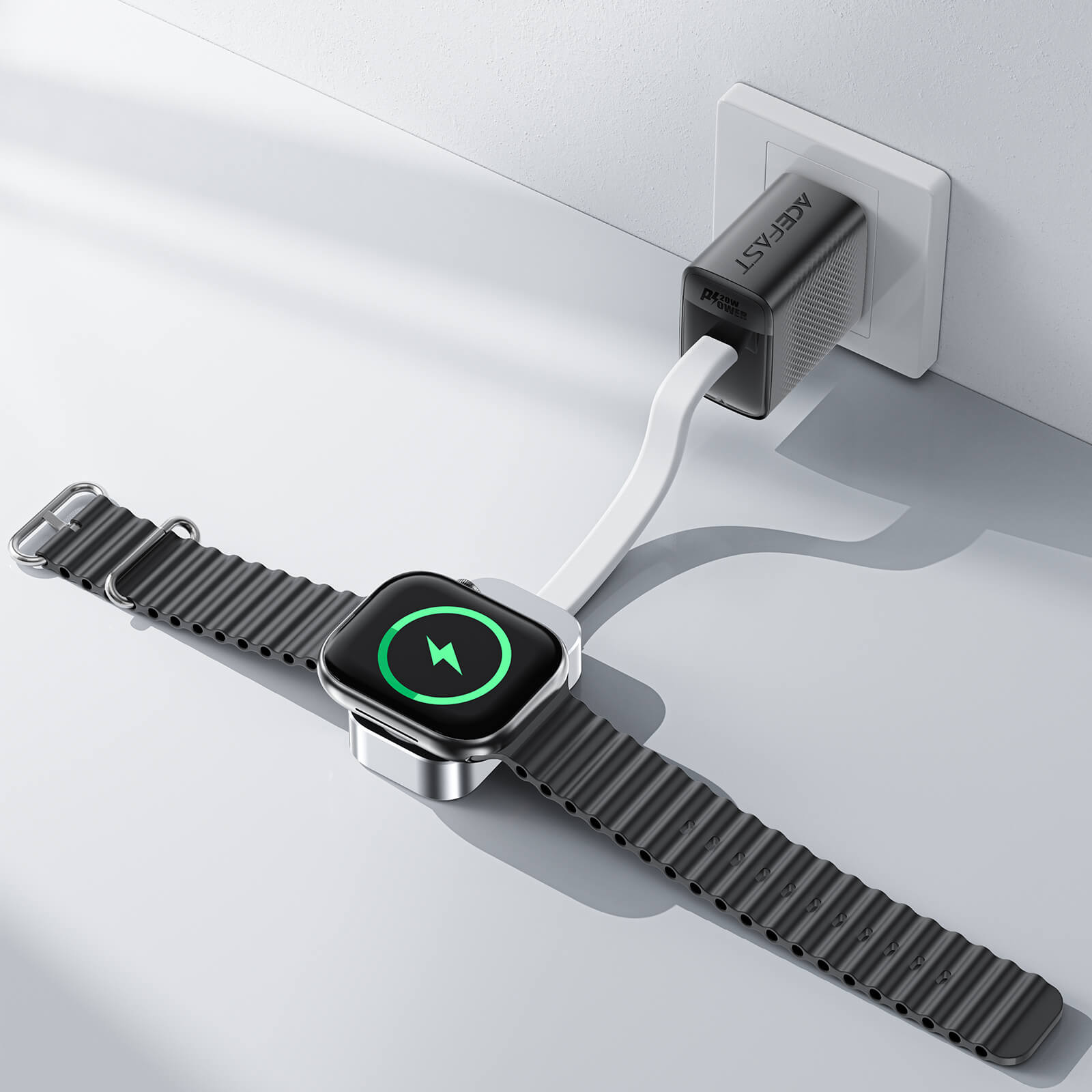 Acefast iWatch Mini Magnetic Wireless Charger With Type-C Cable E21