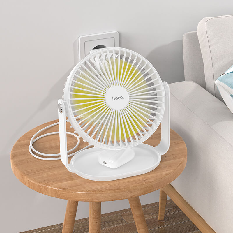 hoco. Multifunctional Powerful 360°  Rotation Desktop Fan with Light F14