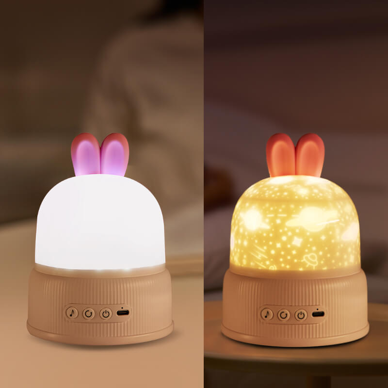 Mobie 2-in-1 Versatile Rabbit Projector Lamp & Music Box with Remote Control