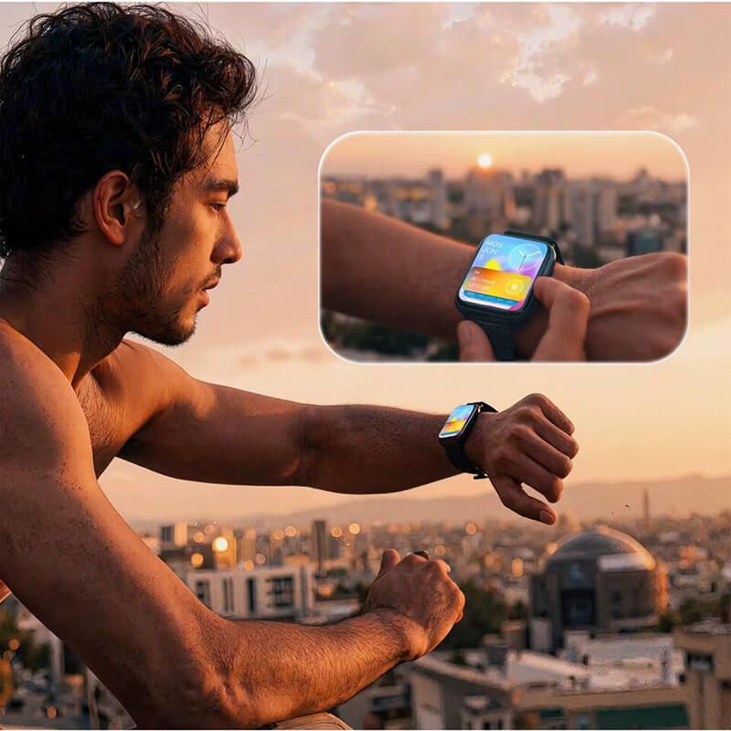 Apple Watch All-Round Clear PC Case with Glass Screen Protector 40mm