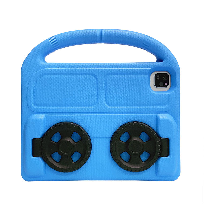 iPad 7th 10.2 2019 Foldable Wheel Stand Case with Handle