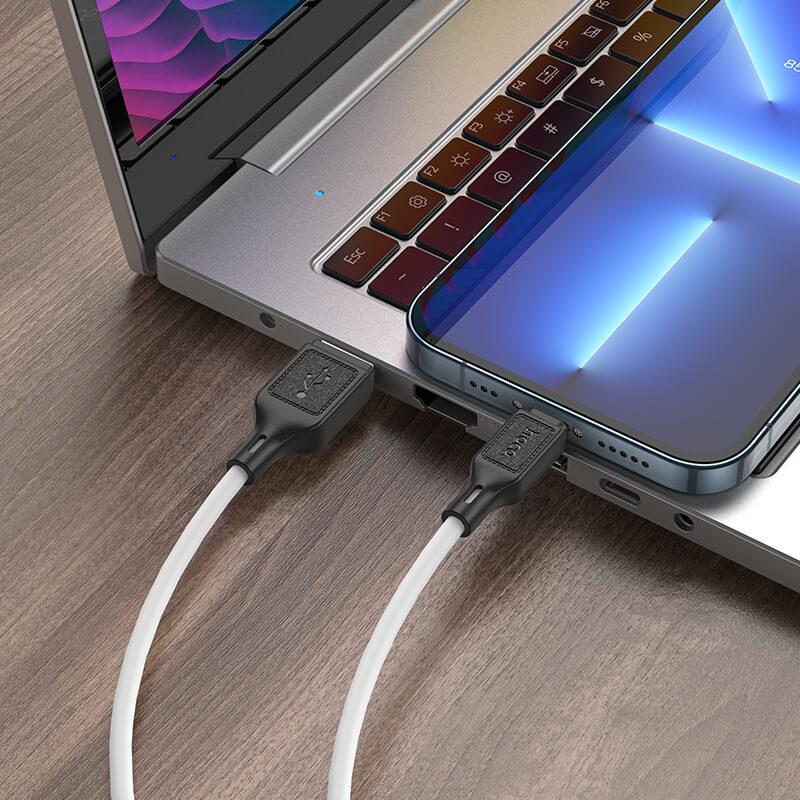 hoco. Cool Silicone USB-A to Lightning Charging Data Cable X90